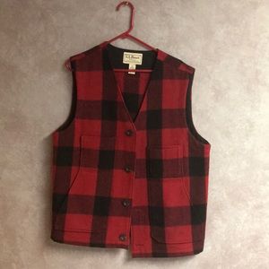 Vintage LL Bean Buffalo Plaid Maine Guides Vest